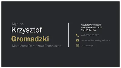 Rzeczoznawca samochodowy Tarnów | Moto Atest mgr Inż. Krzysztof Gromadzki